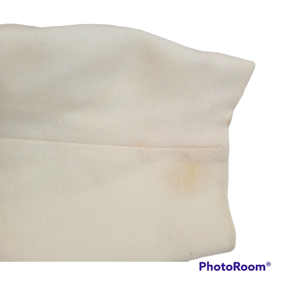 White Cream Wool Beaded Embalished  Skirt and Blazer Jacket Set Suit Size 20W - Picture 11 of 17